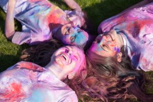 Students at Holi