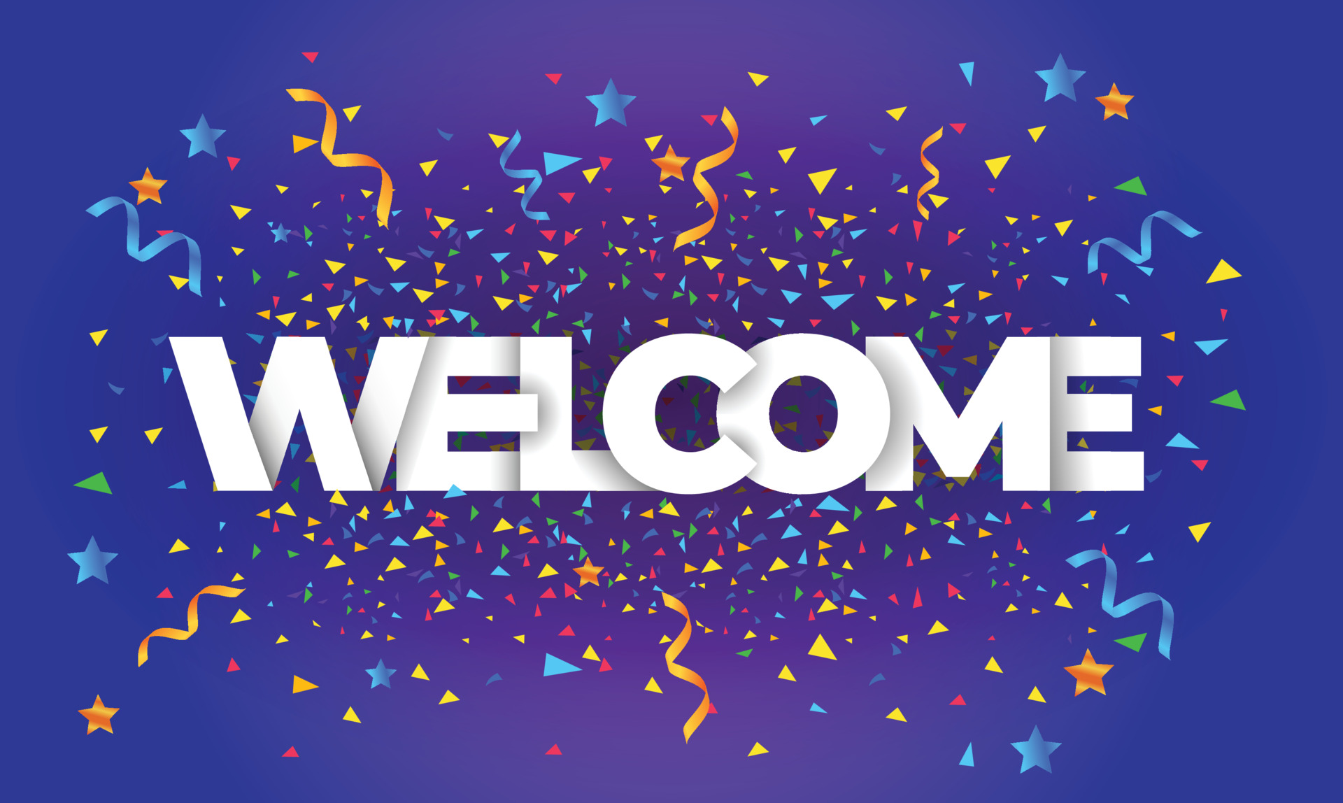 confetti welcome background