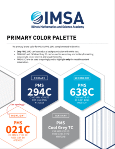 IMSA color palatte